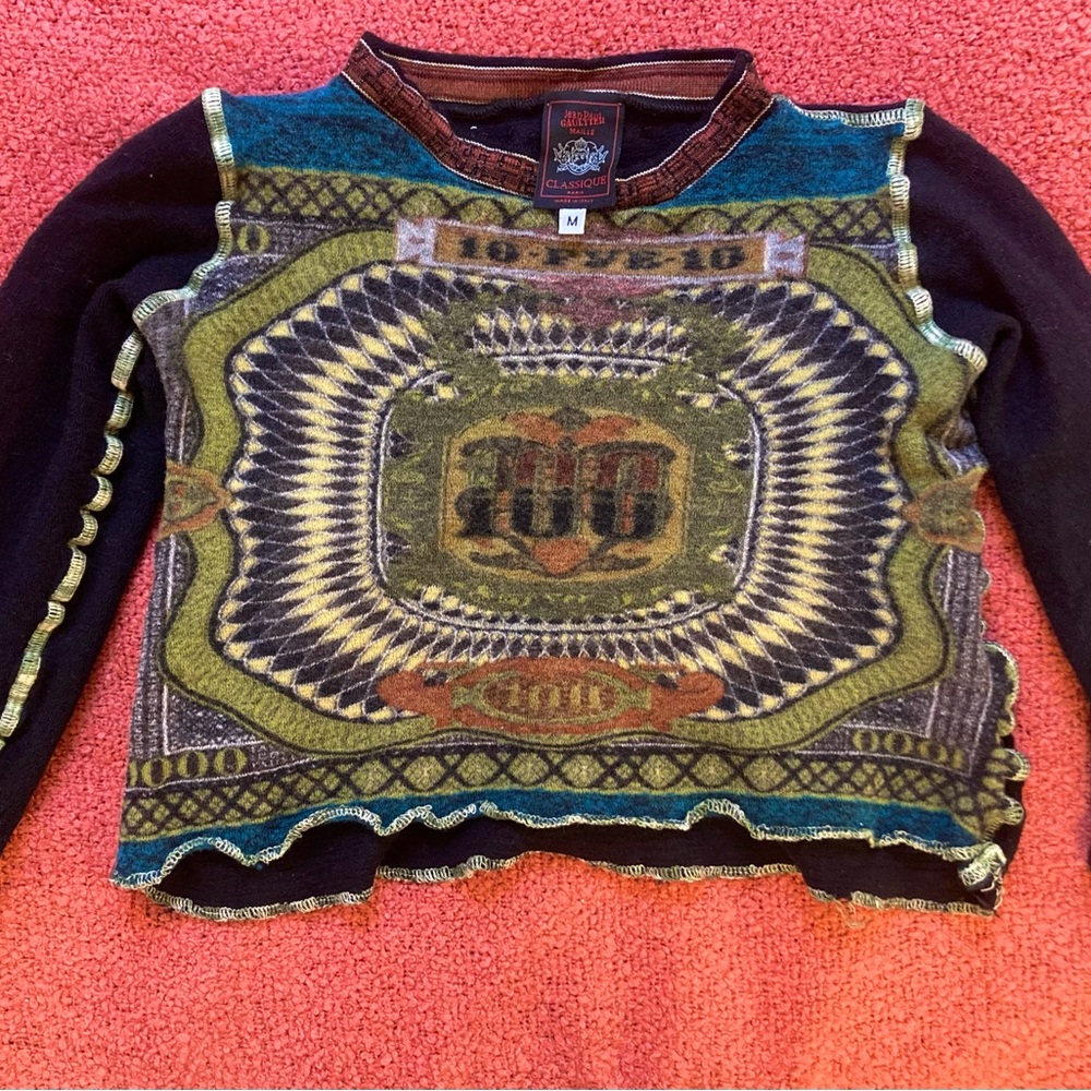 Vintage Jean Paul Gaultier cropped long sleeve Medium size but fits like Small